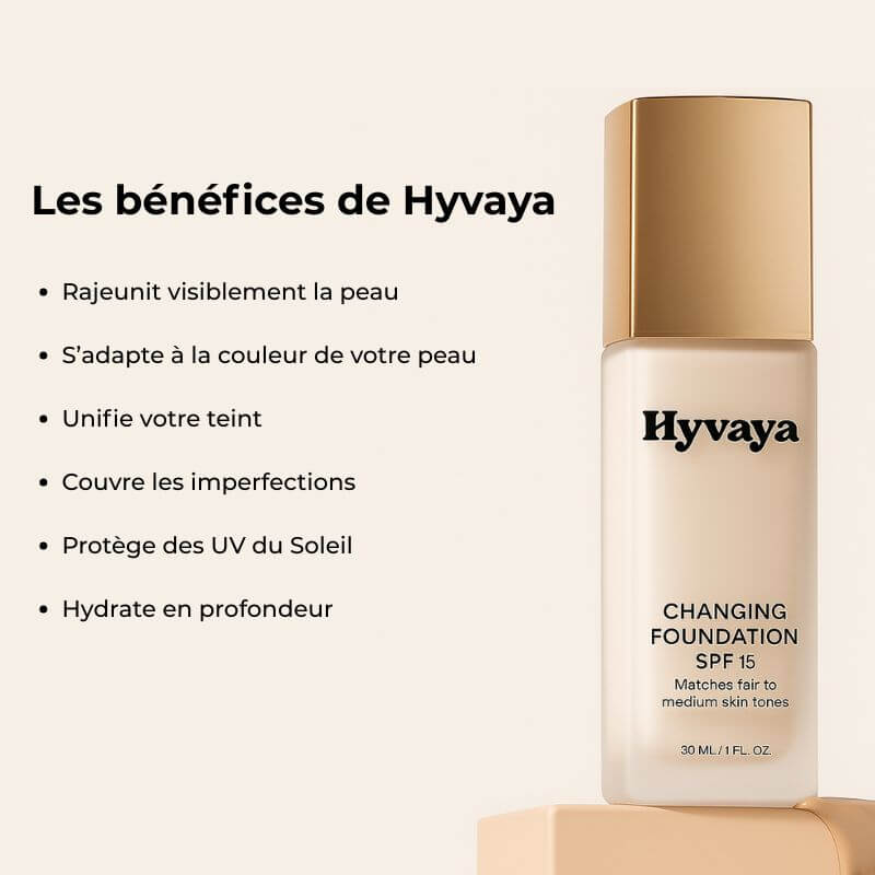 Hyvaya® Fond de Teint Anti-Age Adaptatif™